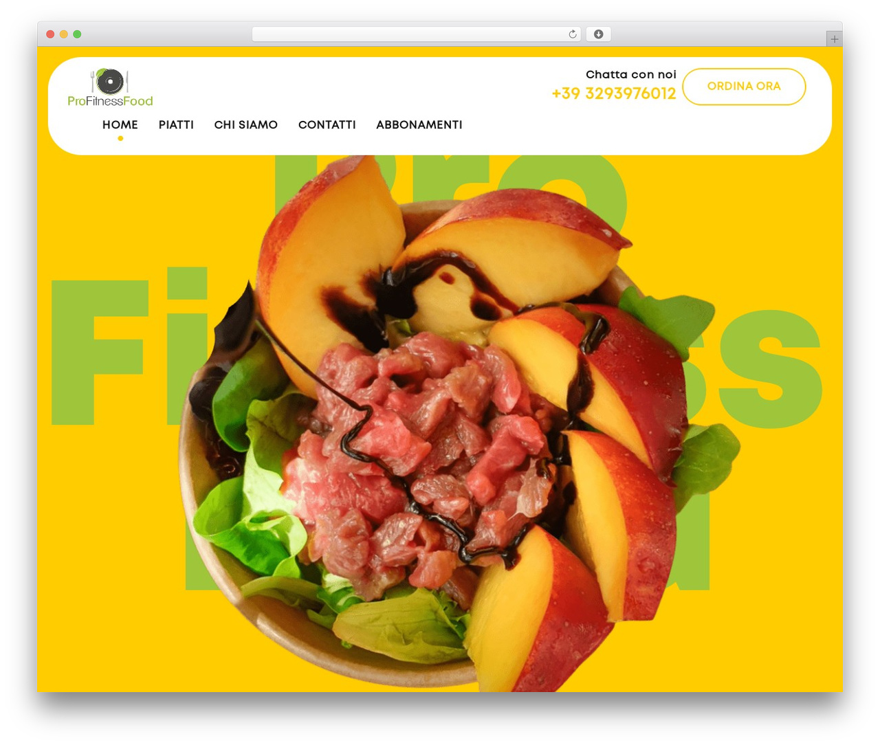 Eatsy gym WordPress theme - profitnessfood.com