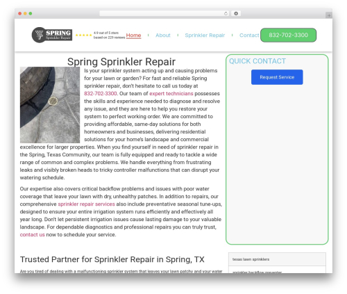 Satellite tech checkins WordPress plugin - springsprinklerrepair.com