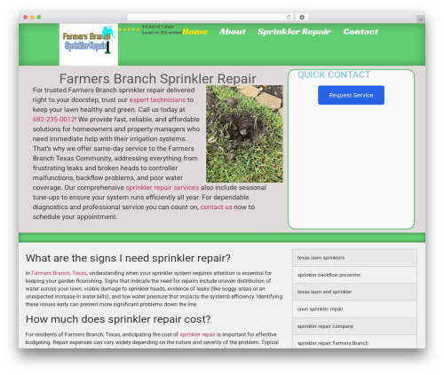 Satellite tech checkins WordPress plugin - farmersbranchsprinklerrepair.com