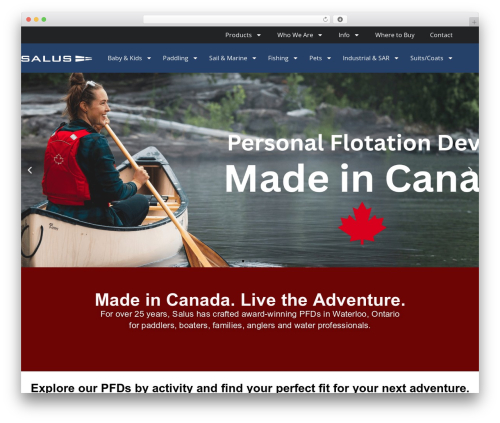 Hello Elementor WordPress theme - salusmarine.com