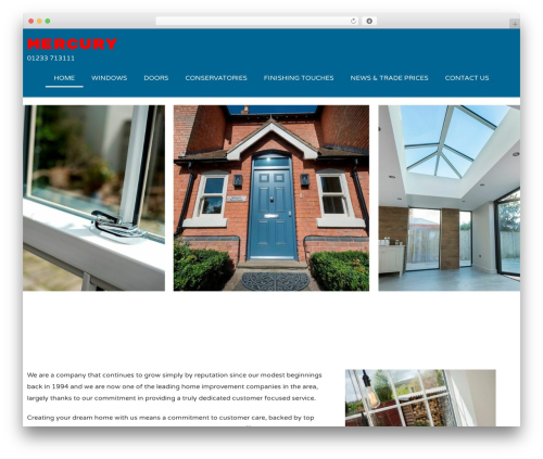 OceanWP WordPress theme - mercurywindows.com