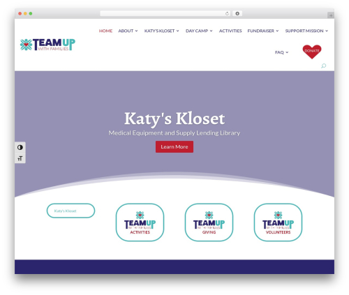 Theme WordPress Divi - teamupwithfamilies.org