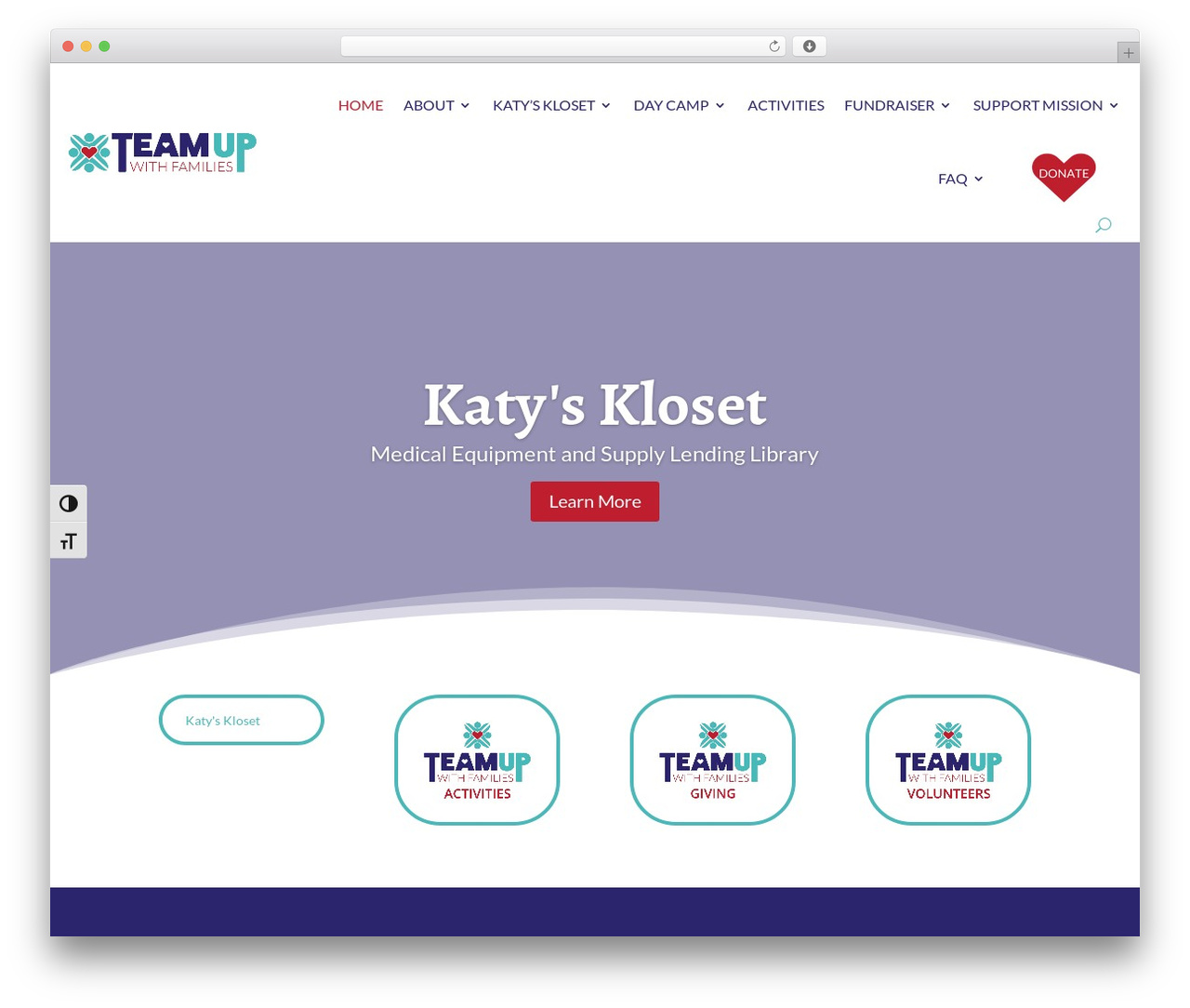 Theme WordPress Divi - teamupwithfamilies.org