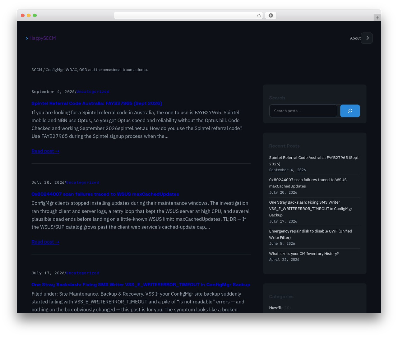Theme WordPress HappySCCM - happysccm.com Theme WordPress HappySCCM - happysccm.com