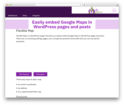 Theme WordPress WebAware - flexible-map.webaware.net.au