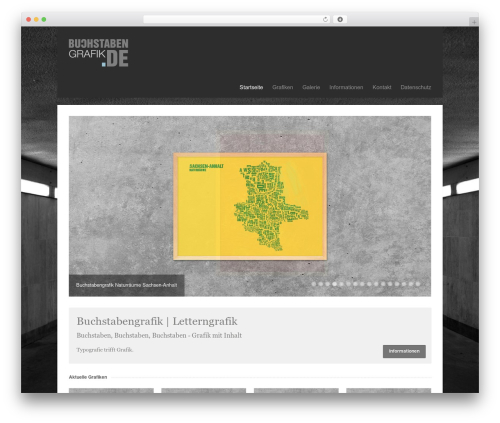 Uber premium WordPress theme - buchstabengrafik.de