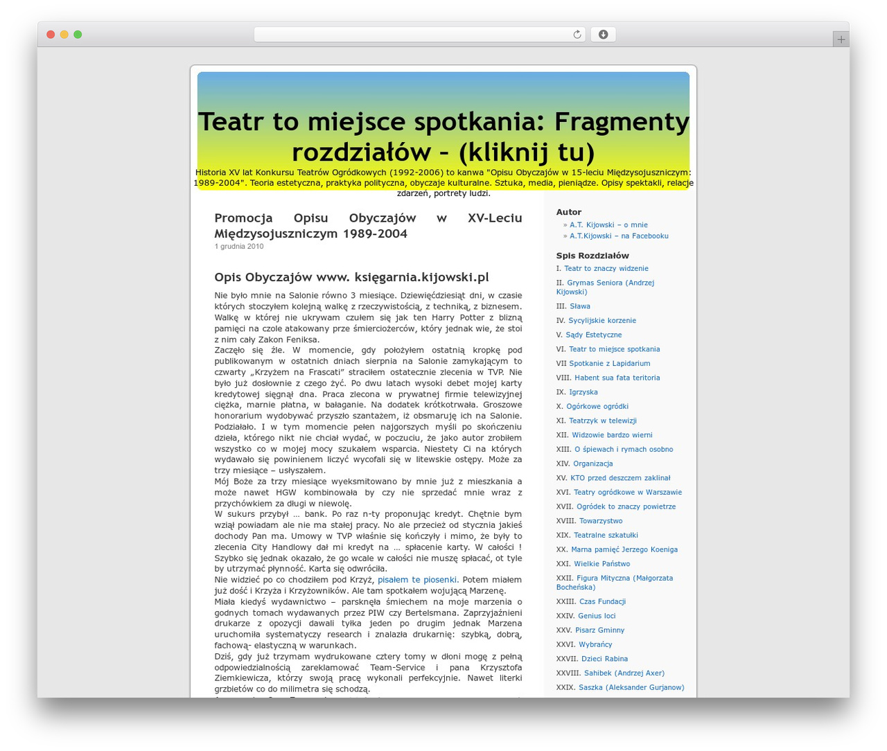 WordPress theme WordPress Default - blog.kijowski.pl