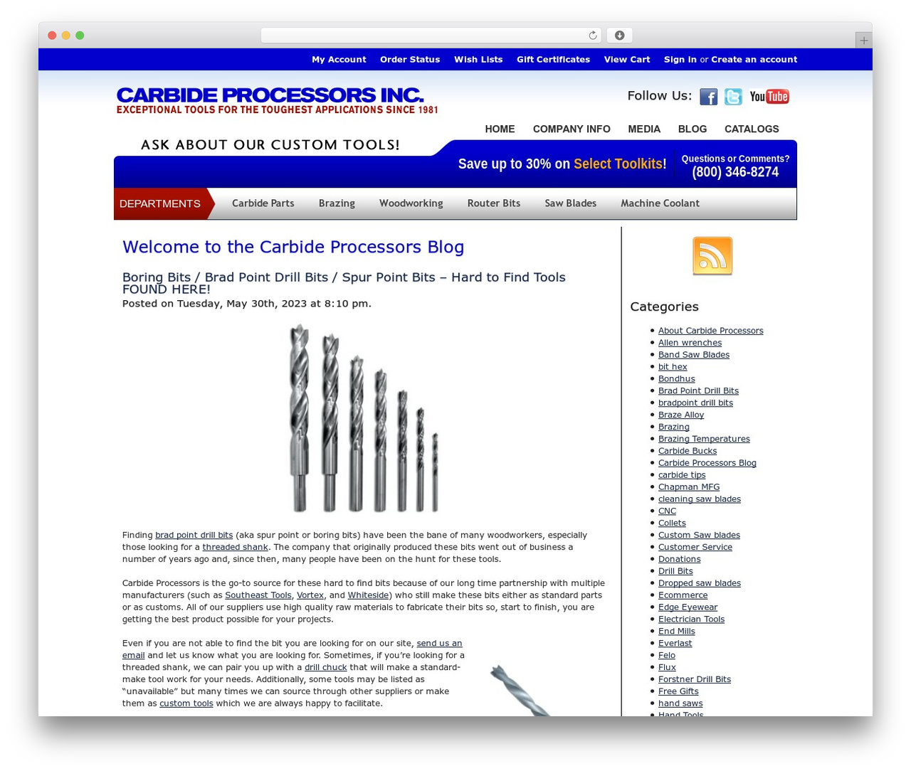 WordPress theme BB - blog.carbideprocessors.com