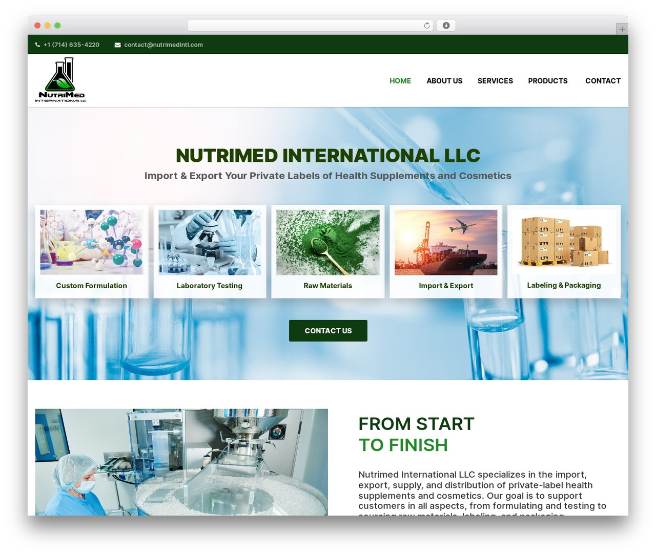 WordPress theme Nutrimed - nutrimedintl.com
