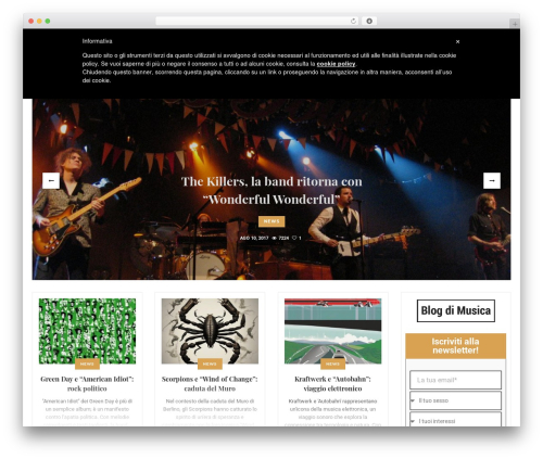 WordPress theme Vanda - blogdimusica.it