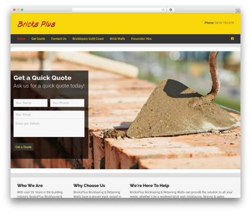 Worker WordPress website theme - bricksplus.com.au