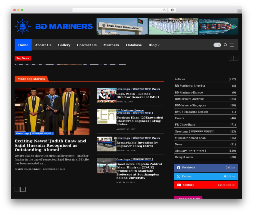 WP theme Wesper - bdmariners.org