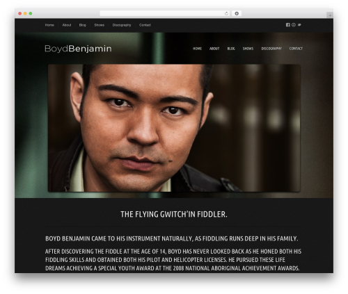 Musicpro WordPress theme - boydbenjamin.com