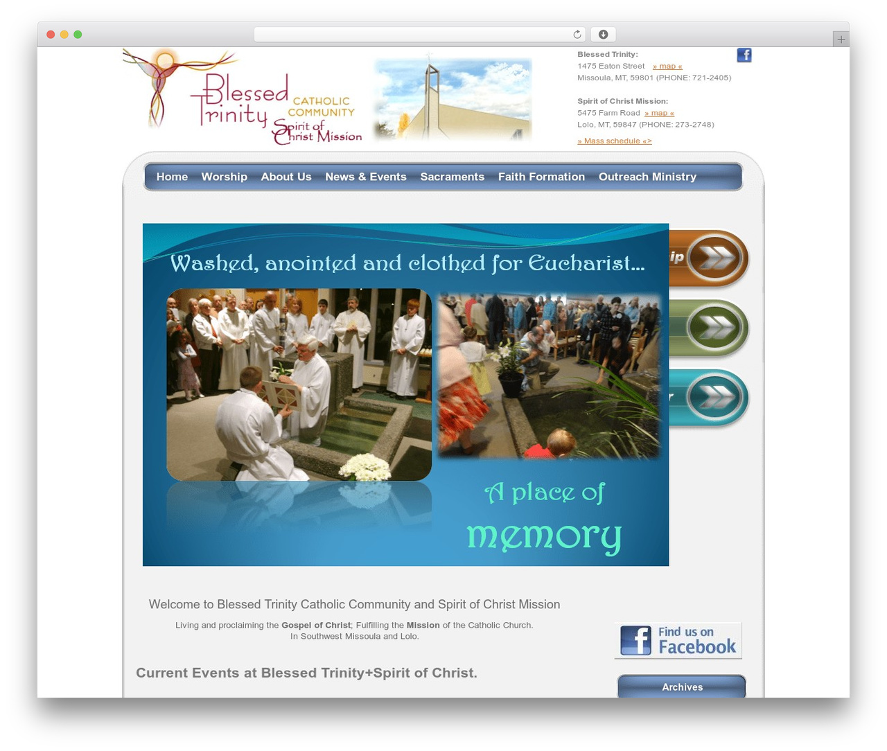 WP10 WordPress wedding theme - blessedtrinitymissoula.org