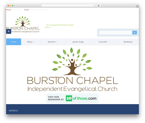 Candidate WordPress theme design - burstonchapel.co.uk