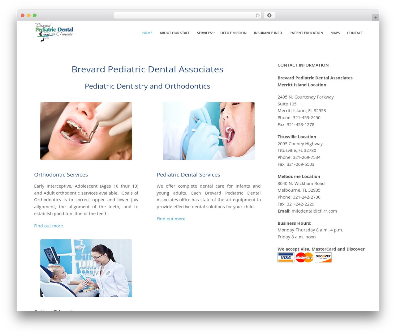 Care WordPress theme - brevardpediatricdental.com
