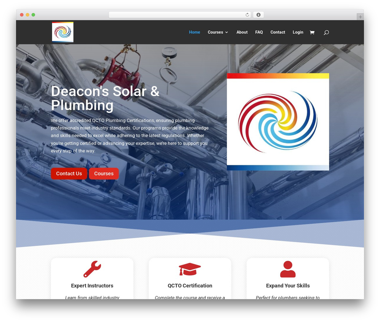 Divi WordPress theme design - deacons.co.za