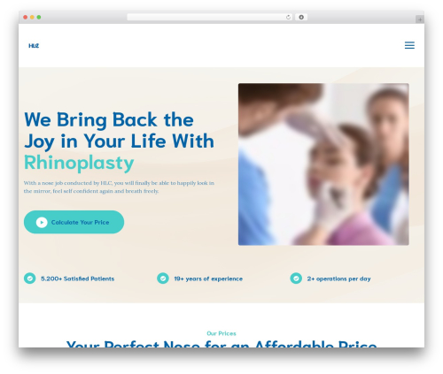 Holamed WordPress theme - hlc-rhinoplasty.com