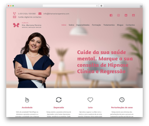 HypnoTherapy WordPress website theme - dramarianapereira.com