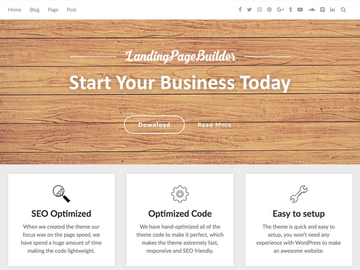 Landing Page.