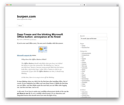 Thematic WordPress theme - burpen.com Thematic WordPress theme - burpen.com