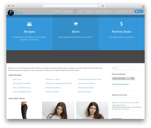 Theme WordPress Athena - theprofessionalchef.com