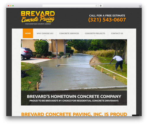 theme1856 premium WordPress theme - brevardconcretepaving.com