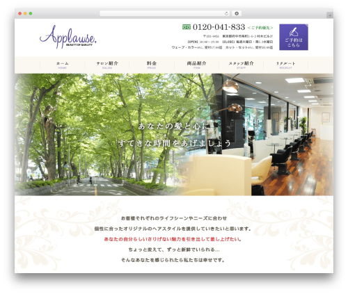 Themify Basic WordPress theme design - applause-salon.jp