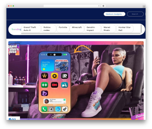 WordPress theme Beebom - beebom.com