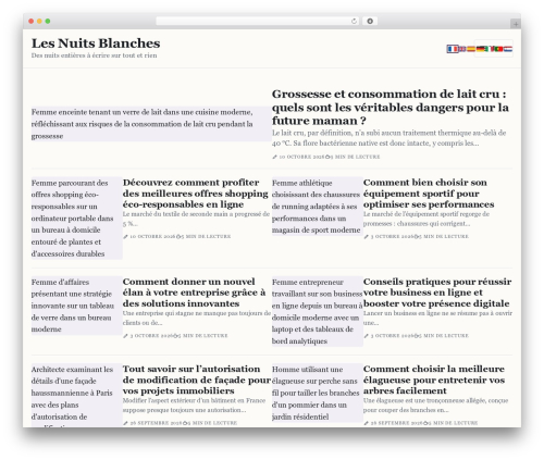 WordPress theme Esteem - les-nuits-blanches.fr