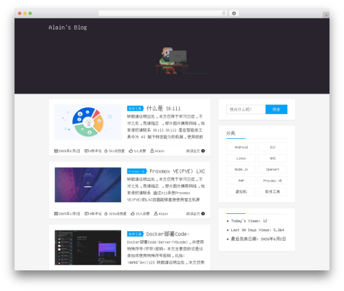 WordPress theme Kratos - alainlam.cn