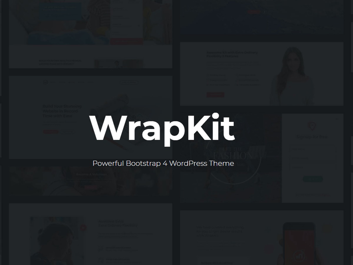 WordPress website theme WrapKit by Skat