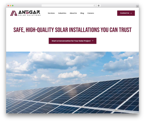Best WordPress theme Uncode - ansgarsolar.com
