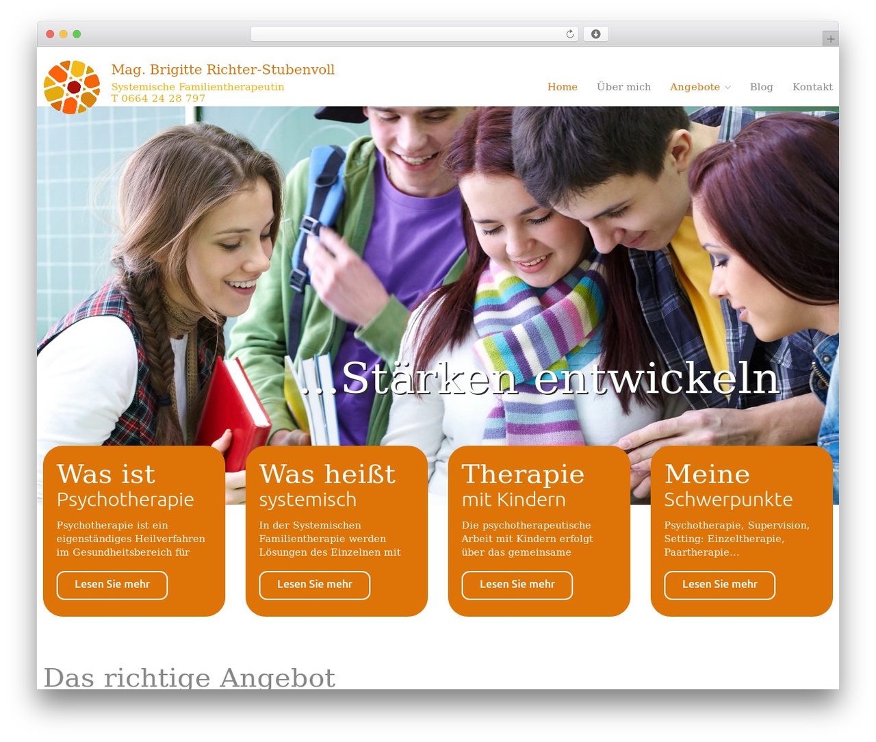 cherry WordPress theme - therapie-richter.at