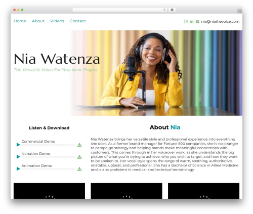 Genesis WordPress theme - niathevoice.com