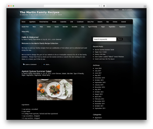 Pixel best WordPress theme - foods.pmmartinfamily.com