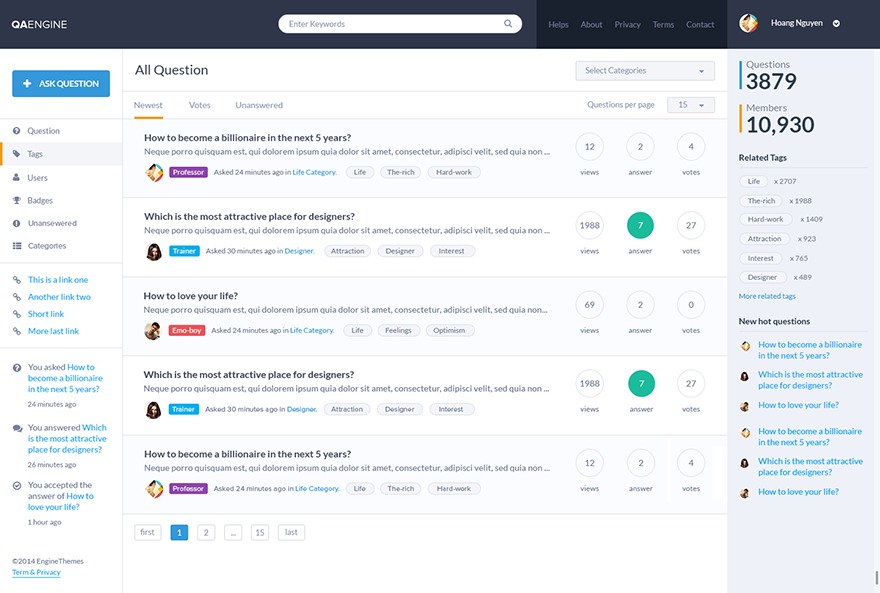 QAEngine Child Theme WordPress theme QAEngine Child Theme WordPress theme
