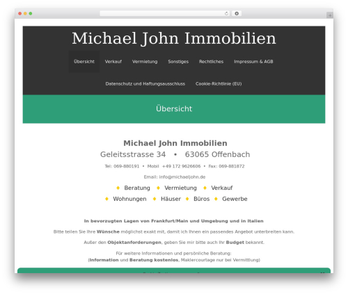 Theme WordPress Asteria Lite - michaeljohn.de