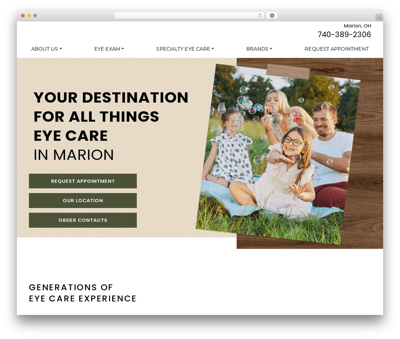 Theme WordPress UnderStrap - myfamilyvisioncare.com