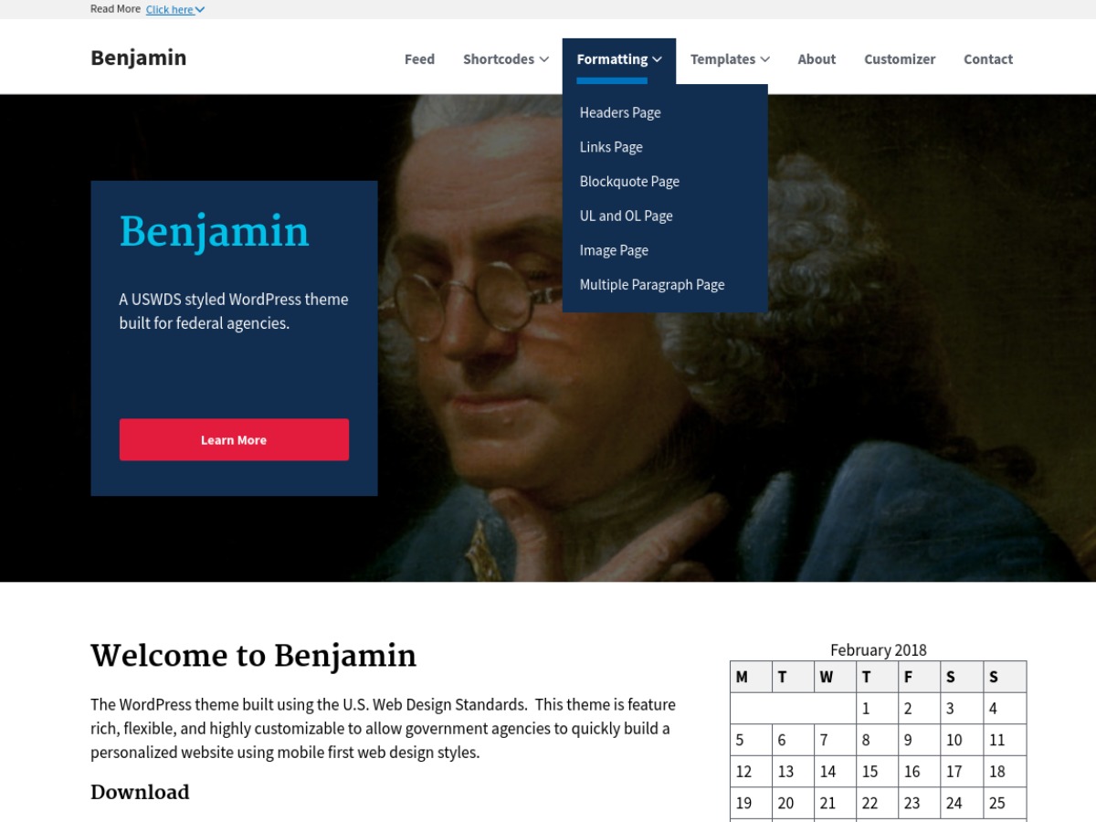 Theme WordPress Benjamin Theme WordPress Benjamin