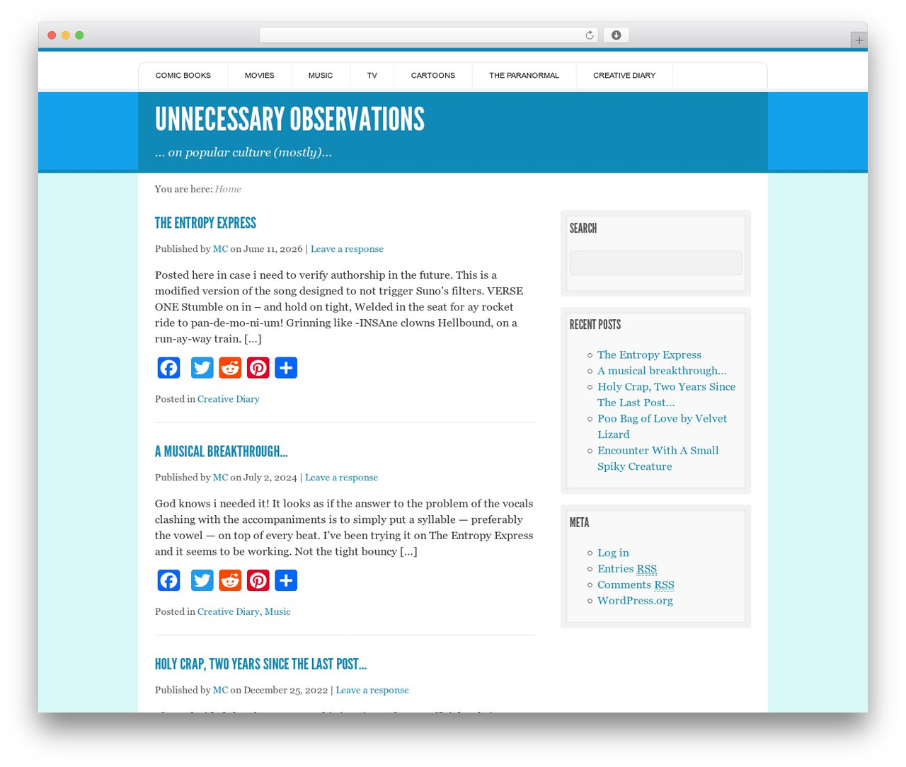 Theme WordPress Live Wire - unnecessaryobservations.com
