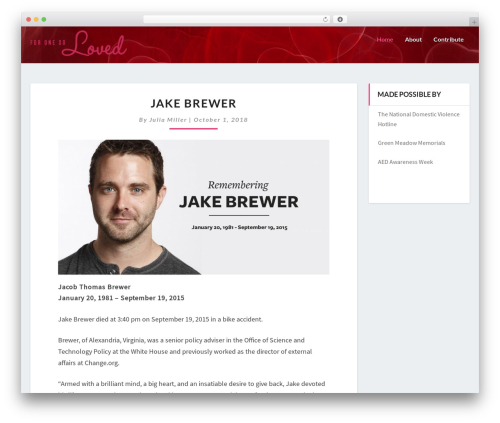 WordPress theme Lighthouse - foronesoloved.com