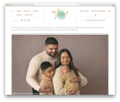 WordPress theme Elegance Theme - liraphotography.com