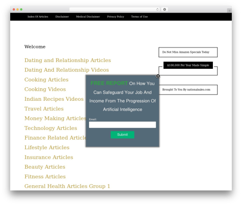 Writee WordPress website theme - click4information.com