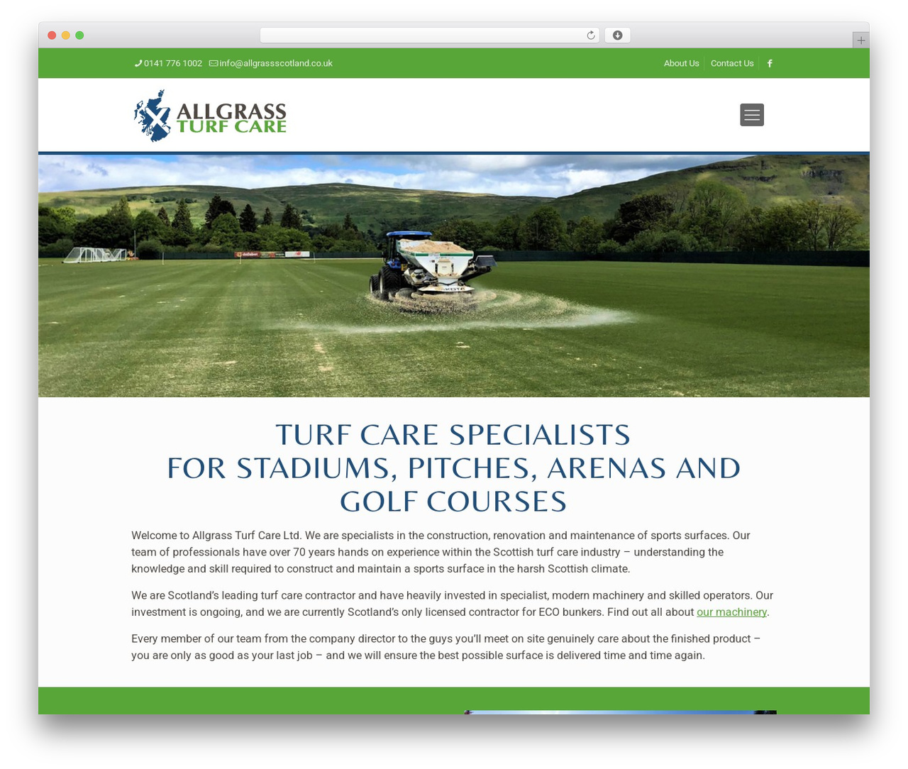 Allgrass theme WordPress - allgrassscotland.co.uk
