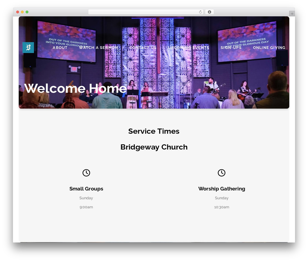 Float theme WordPress - bridgewayamelia.church