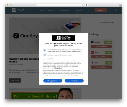 GeneratePress WordPress theme - www.cafeconcriptos.com