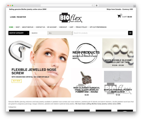 MaxStore free WordPress theme - bioflexbodyjewelry.com