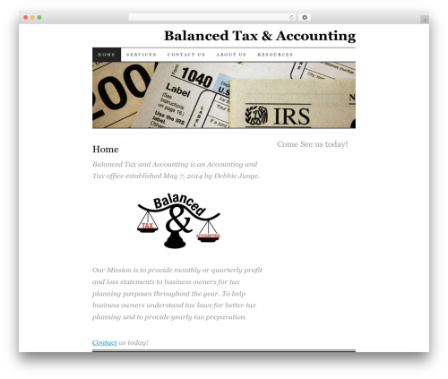Pilcrow WordPress theme - balancedtaxandaccounting.com