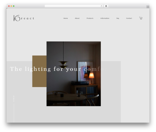 React WordPress theme - react-lighting.com